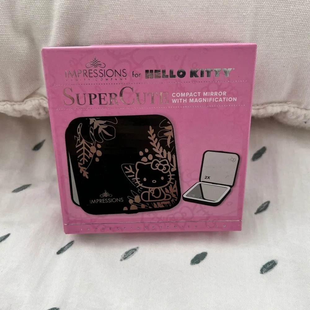 Impressions x Hello Kitty Black & Rose Gold Compact Mirror